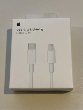 Apple USB‑C to Lightning Cable (2 m) - White Factory Sealed Packaging